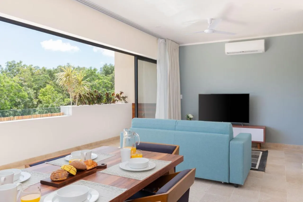 טולום Aldea Zama 2Br Condo With Rooftop Terrace And Pool