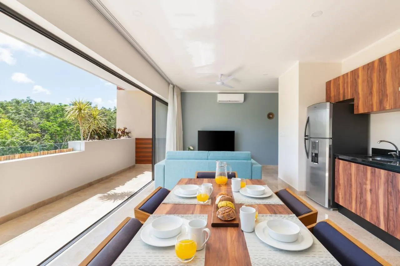 טולום Aldea Zama 2Br Condo With Rooftop Terrace And Pool